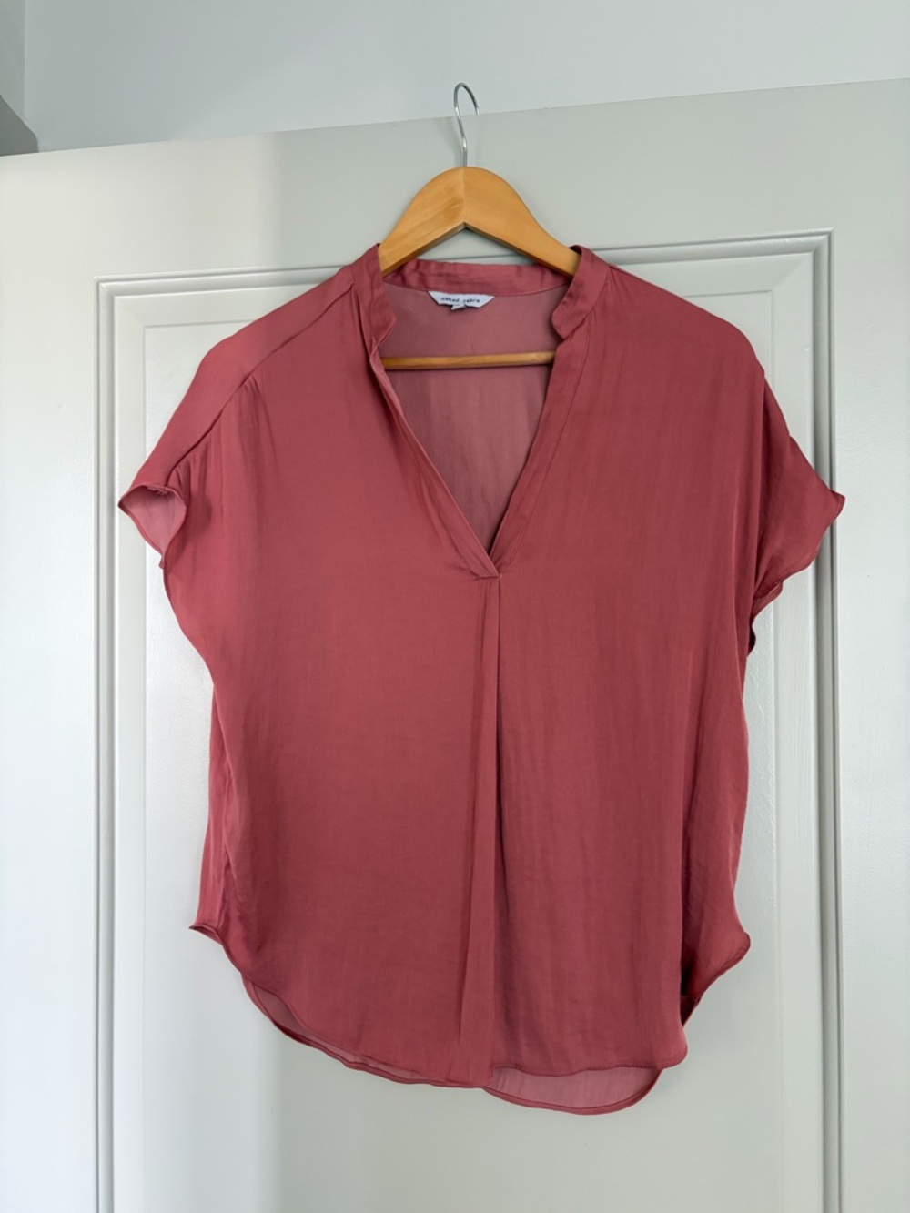 Naked Zebra Dusty Rose V-Neck Dolman Sleeve Blouse